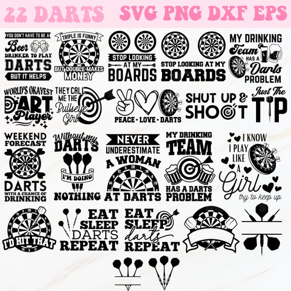 Darts svg Bundle, Dart Shirt svg, Dart Shirt Png, lustiges Dart Shirt svg, Darts Png, Darts svg, svg Dateien für Cricut, Dart Bord svg, Dart svg