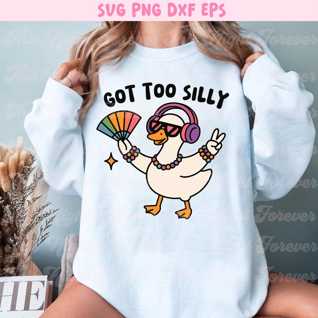 Rave Goose SVG: Silly EDM Raver Design, Cricut File (digital Download ...