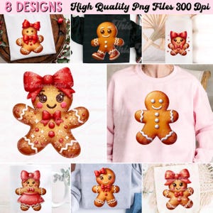 Gingerbread Png, Coquette Gingebread, Christmas Png, Christmas Gingerbread, Sublimation Design, Trendy Christmas Png, Gingerbread Man Png