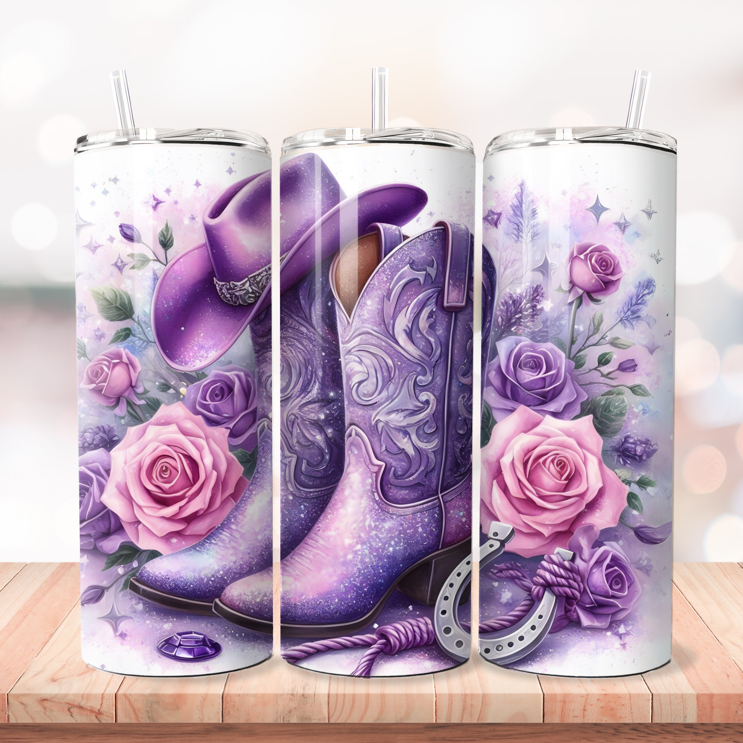 Cowgirl-Becherverpackung, Landmädchen-Behälter Png, Cowgirl-Stiefel, 20 Unzen dünner Becher, Sublimations-Behälterverpackung, Becherverpackung Png, Western Png