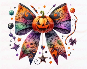 Halloween Bow Png, Coquette Halloween Png, Sublimation, Pumpkin Png, Retro Halloween Png, Trendy Png, Halloween Shirt Png, Pumpkin Bow Png