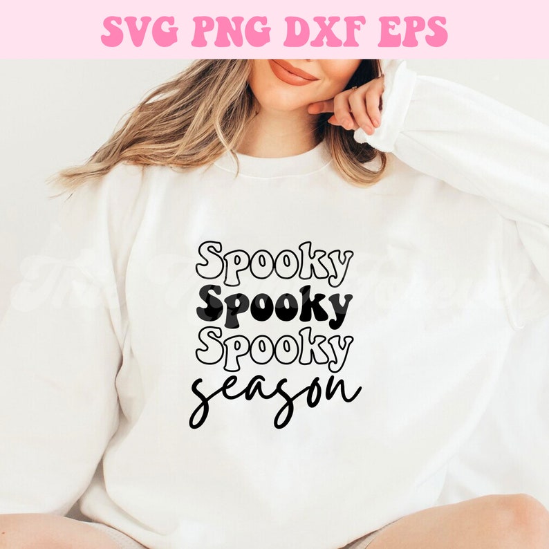 Halloween Svg, Spöklik Säsong Svg, Halloween Spöklik Svg, Söt Halloween Svg, Trendig Svg, Svg-filer för Cricut, Svg-filer, Svg bild 4