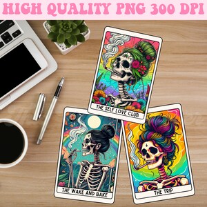 Tarot Cards Png, Stoner Skeleton Png, Funny Tarot Card Png, Mom Tarot Card Png, Sublimation Design, Tarot Card Sublimation, Weed Sublimation image 8