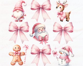 Pink Christmas Png, Coquette Christmas Png, Christmas Png, Christmas Design Png, Christmas Sublimation, Cute Png, Trendy Png, Pink Png