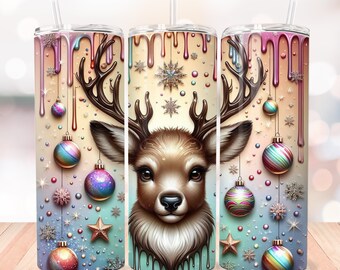 Reniferowy Tumbler Wrap, Reniferowy Sublimacyjny Wrap, Renifer Png, 20oz Tumbler Wrap, Tumbler Wrap Png, Świąteczny Tumbler Wrap, Sublimacja