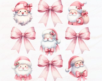 Kokette Weihnachten Png, Rosa Weihnachten Png, Weihnachten Png, Weihnachtsdesign Png, Weihnachtssublimation, Santa Png, Trendige Png, Rosa Png