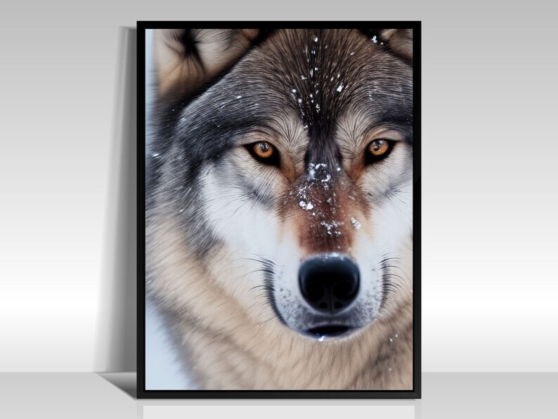 Winter Wolf Wall Art, Wolf Digital Prints Downloads, Wolf Digital
