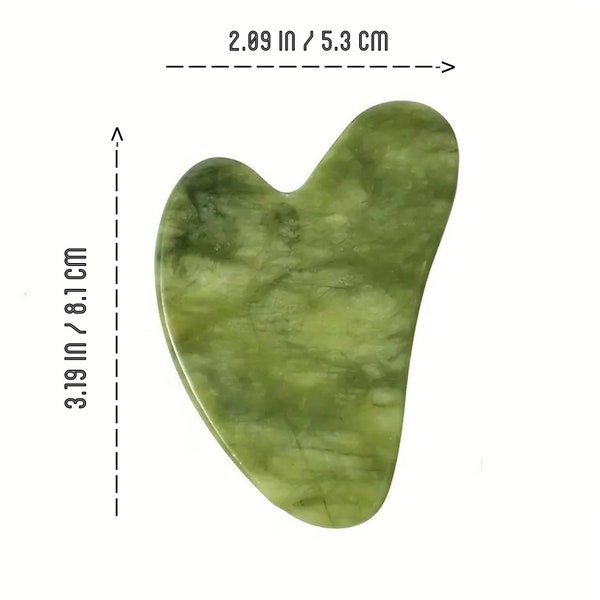 Gua Sha pierre de jade vert cristal | Outil de massage aux pierres naturelles | Écharpe faciale Gua Sha | Massage du visage Gua Sha | Rides et ridules