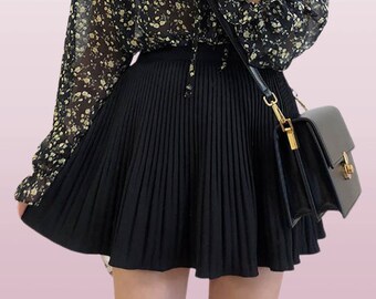 Big Size Pleated Skirt Rare Pleated Skirt Pleated Skirt Black