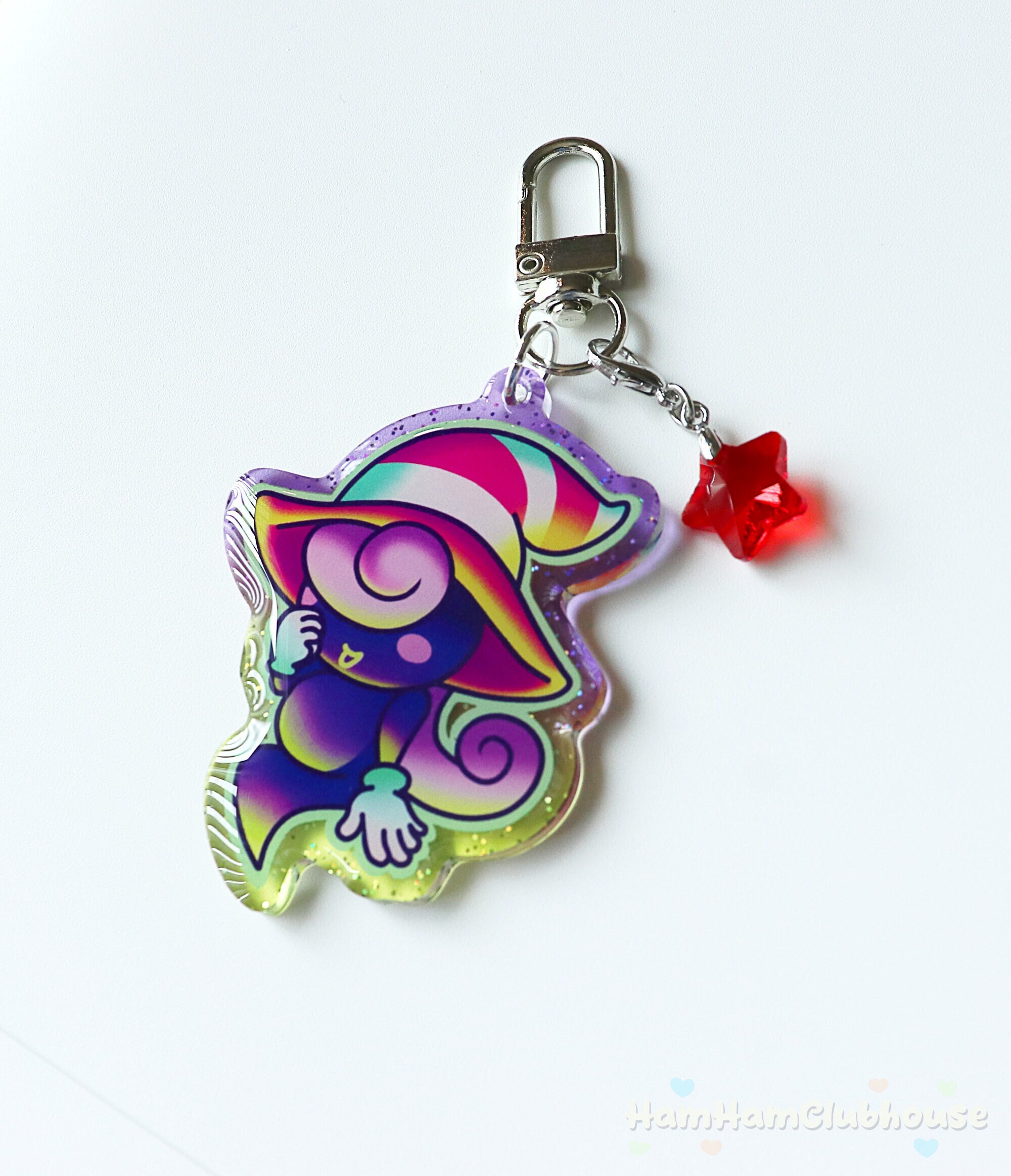Vivian Party Member Paper Video Game Glitter Acrylic Keychain