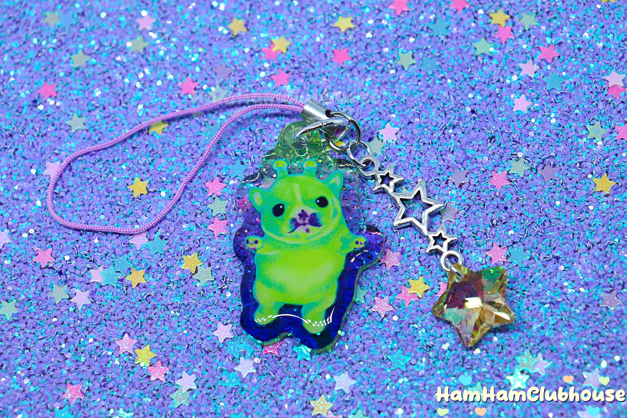 Pibble Meme Gmail Dog Alienposting Glitter Alien Phone Charm - Etsy