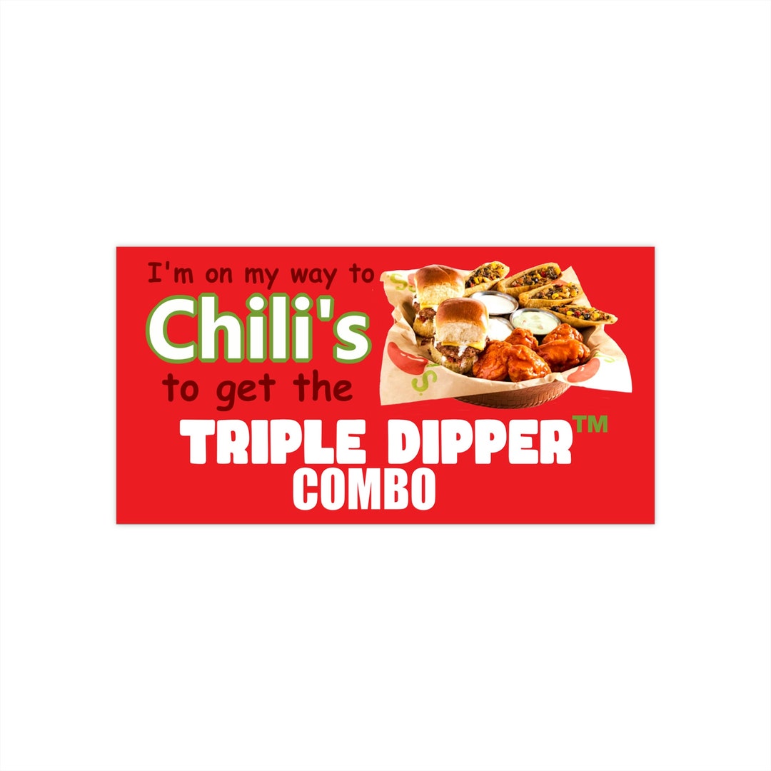 On My Way to Chili's Triple Dipper Bumper Sticker Etsy Australia