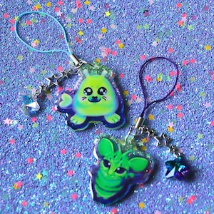 Boy Why You So Gnarp Gnap Alien Seal Alienposting Meme Glitter Acrylic Phone Charm