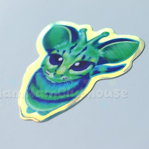 Boy Why You So Gnarp Gnap Alienposting Glow in the Dark Iridescent Sticker