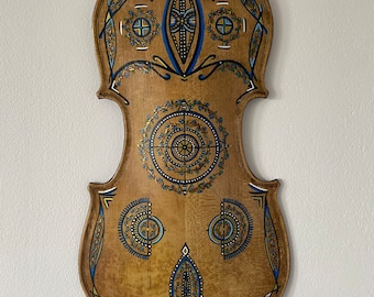 Hand Painted Violin Back