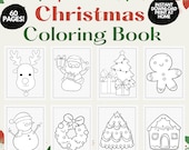 Christmas Coloring Pages for Kids, 60 Christmas colouring pages, Christmas Kids coloring book, Coloring book for kids, Printable coloring