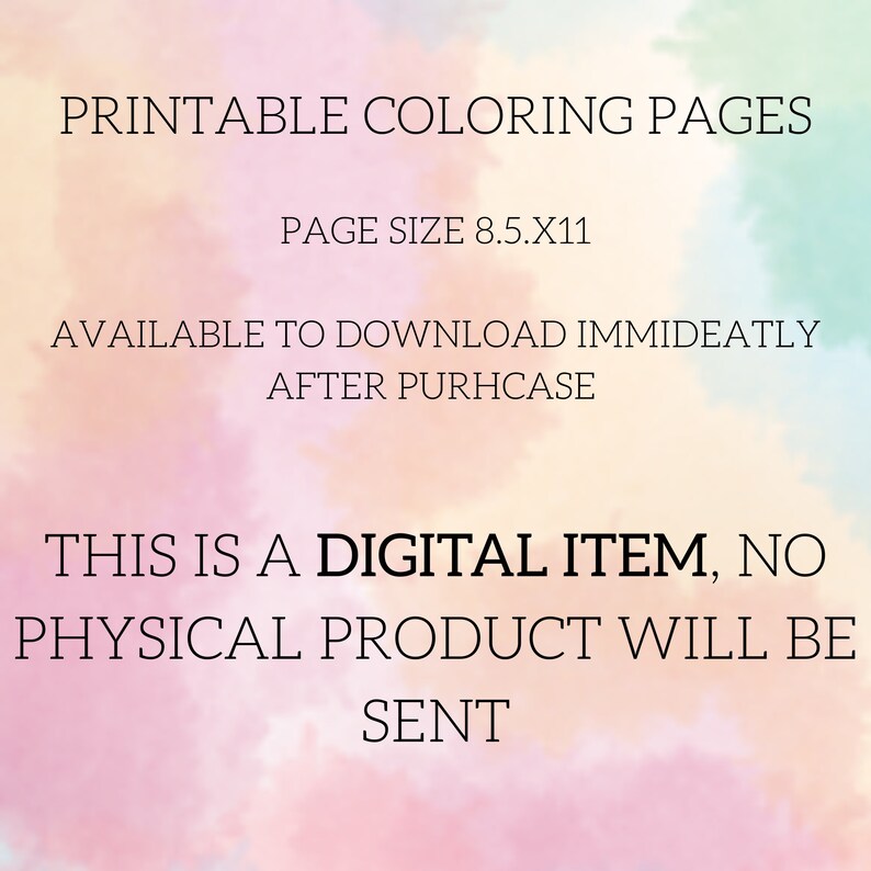 Peut inclure: Pages &agrave; colorier imprimables, disponibles en t&eacute;l&eacute;chargement imm&eacute;diat apr&egrave;s l'achat. Les pages mesurent 8,5 x 11 pouces. Il s'agit d'un article num&eacute;rique, aucun produit physique ne sera envoy&eacute;.