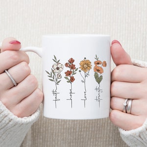 Christian Coffee Mug , Religious Mug, Bible Verse Mug, Inspirational Christian Bible Study Gift, Religious Faith Gifts, Positive Saying Mugs