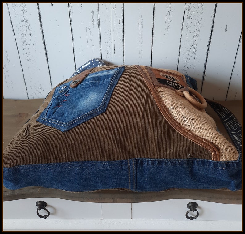 Merryland Handmade Denim Jeans Bag Upcycling Women's Bag Jeans Unique
