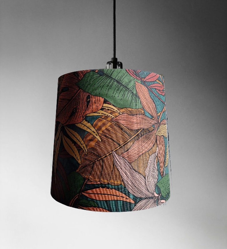 Wunderschöner, handgefertigter Lampenshirm Floral, Jungle, Blätter für Stehlampen, Hängelampen oder Tischlampen Bild 10