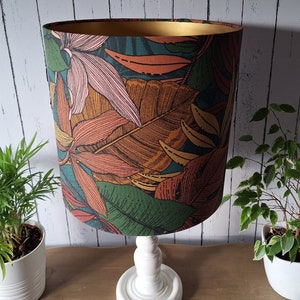 Wunderschöner, handgefertigter Lampenshirm Floral, Jungle, Blätter für Stehlampen, Hängelampen oder Tischlampen Bild 9