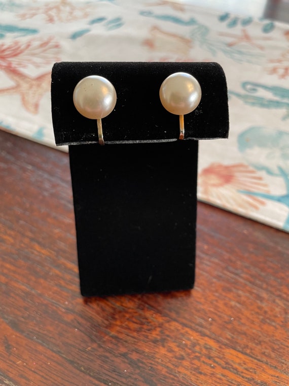 Vintage Jewelry Pearl Wedding Clip On Earrings