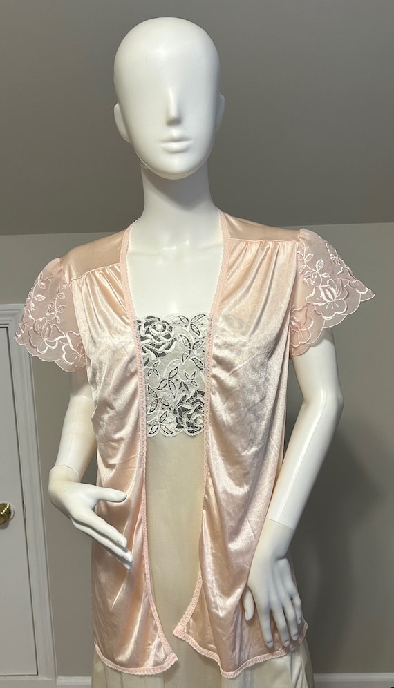 Vintage Lingerie Val Mode Bed Jacket Sz Small