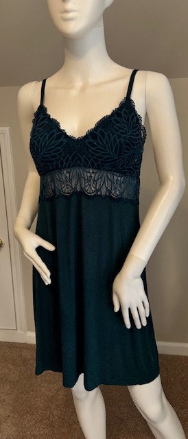 Y2K Teal Babydoll dress Soma sz S