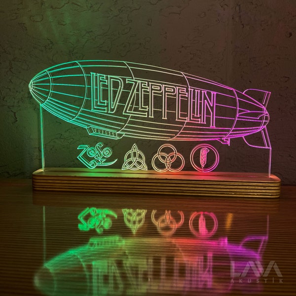 Led Zeppelin Light Etsy