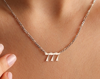 Tiny Angel Number Ketting, Lucky Number Ketting, Gepersonaliseerde Sieraden, Aangepaste Angel Number Gift, 111 222 333 444 555 666 777 888 999,