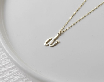 Custom Letter Necklace, Initial Letter Necklace With Tiny Heart, Gold Dainty Letter Necklace, Personalized Jewelry For Women, Gift For Women