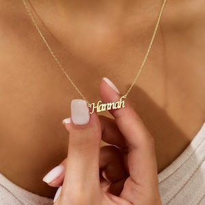 Personalized Name Necklaces, Dainty Silver Name Necklaces, Gold Nameplate Necklace, Mothers Day Jewelry, Gift for Her, Personalized Gift
