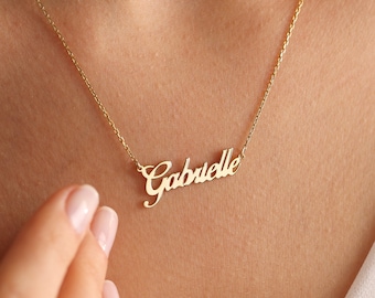 Personalized Name necklace, Initial Gold Silver Name Necklace, Personalized jewelry, Personalized Gift, Gift For Her, Birthday Gifts