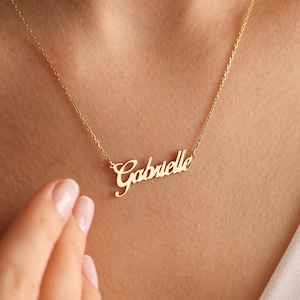 Personalized Name necklace, Initial Gold Silver Name Necklace, Personalized jewelry, Personalized Gift, Gift For Her, Birthday Gifts