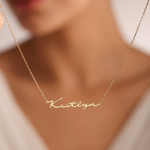 Custom Name Necklace, Gold Name Necklace, Nameplate Necklace, Personalized Gift, Silver Name Jewelry, Necklace For Women, Gifts For Her image 1
