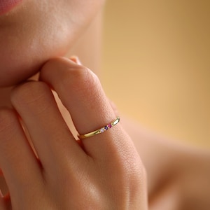 Dainty Birthstone Ring, Family Birthstone Rings, Personalized Gift For Friend, Birthstone Jewelry, Gold Ring, Birthday Gift, Christmas Gift, Mothers Day Gift, Mom jewelry, Family Ring, 2,3,4,5 Stones Ring, Gemstone Ring, Silver Ring, Mothers Ring