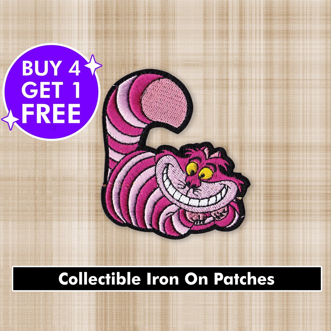Funny Cheshire Cat Patch Alice in Wonderland Cat Patches Iron on Patch