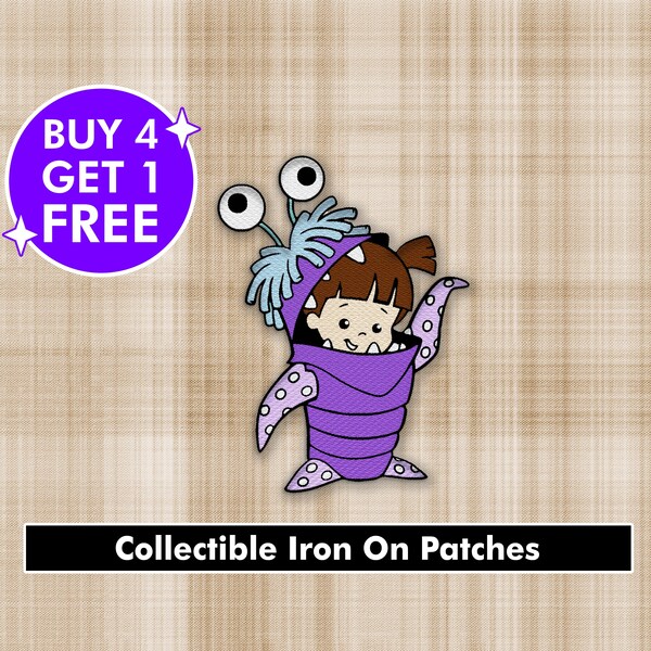 Boo Baby Patch Monster Parches de dibujos animados Parche de hierro Parche bordado Parche personalizado Coser parche Parches para bolsos