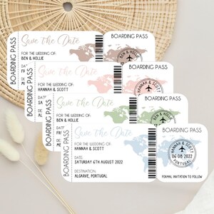 Boarding Pass Save The Date | Abroad Wedding | Travel Destination Wedding | Save the Date magnet | Wedding Passport | Save the Date image 2