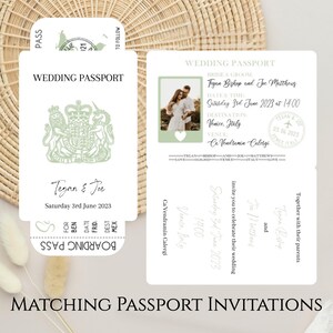 Boarding Pass Save The Date | Abroad Wedding | Travel Destination Wedding | Save the Date magnet | Wedding Passport | Save the Date image 7