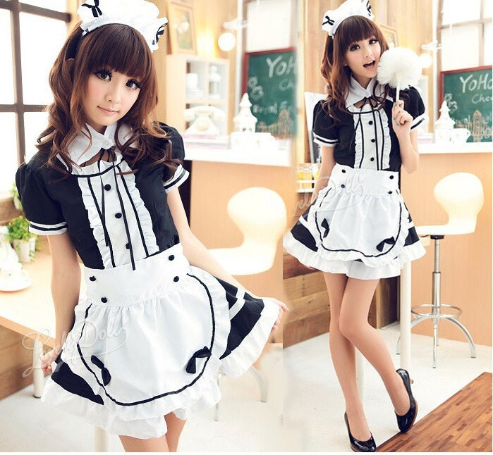 muxika Maid Outfit Japanese Anime Maid Dress for Women Maid Costume Cosplay  Outfits Lovely Classic Maid Apron Dress  Walmartcom