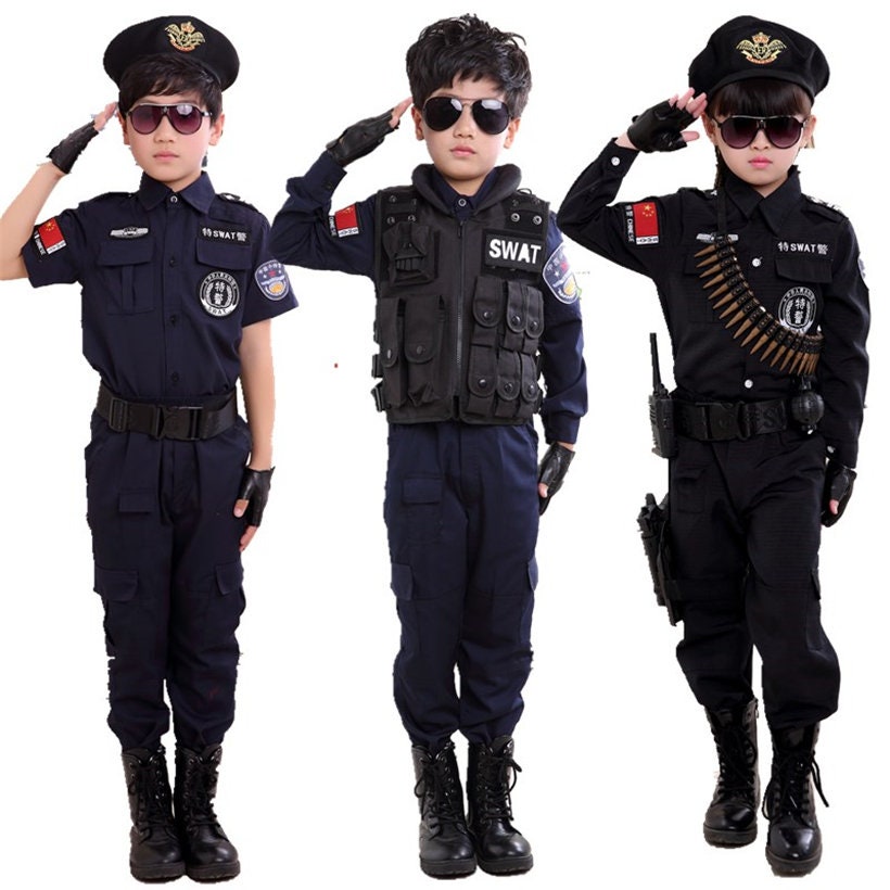Boys Police Costume Children's Cosplay Children Army Etsy