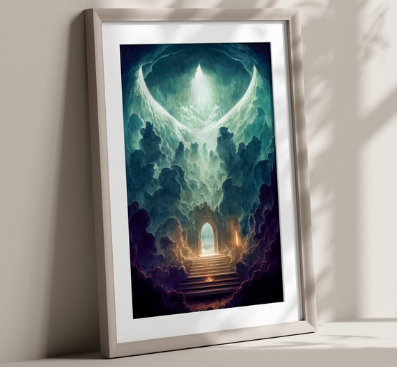 Arcane Door to a New Land. Digital Art Print. AI Generated - Etsy