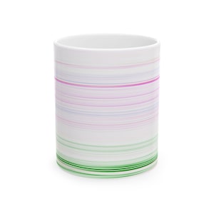 Pastel Striped Ceramic Mug - Colorful Coffee Cup, Gift for Her, Kitchen Decor, Unique Mug for Tea, Modern Design Coffee Mug