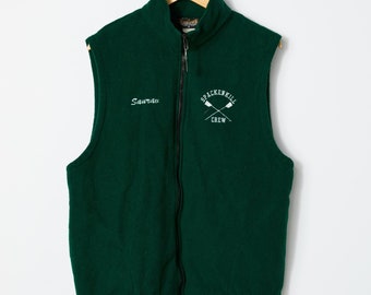 Veste Sherpa verte Auburn Sportswear vintage des années 90. Taille XL