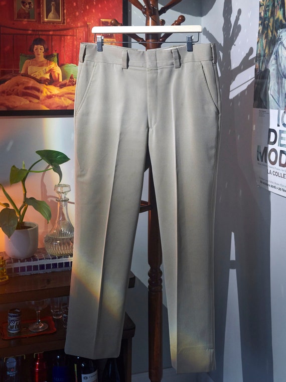 Vintage 70s Khaki Pleated Pants