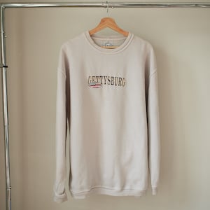 Vintage 80s American Original Clothing Gettysburg Sweater Embroidered. 100% Cotton, Size Medium