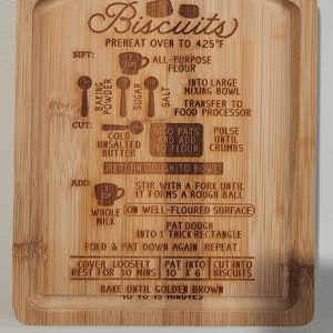 Biscuits recipe cutting board