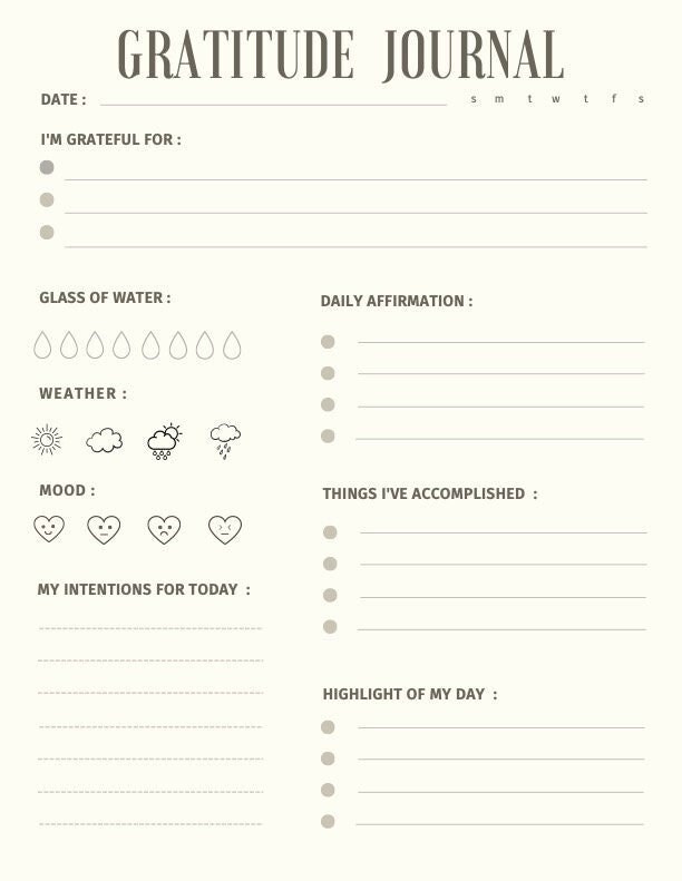 Digital Gratitude Journal, Everyday Use Gratitude Journal, Daily