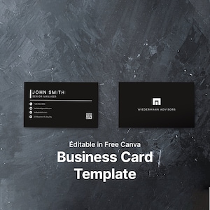 Tarjeta de presentación minimalista en blanco y negro para profesionales de seguros, finanzas, legal y otras industrias.